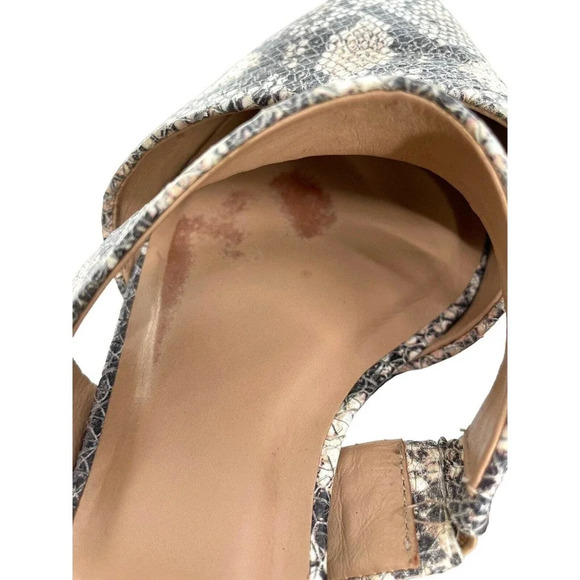 Able Joselyne Reptile Embossed Leather Pointed Toe Slip On Flats Shoes Size 8.5 - Picture 5 of 16